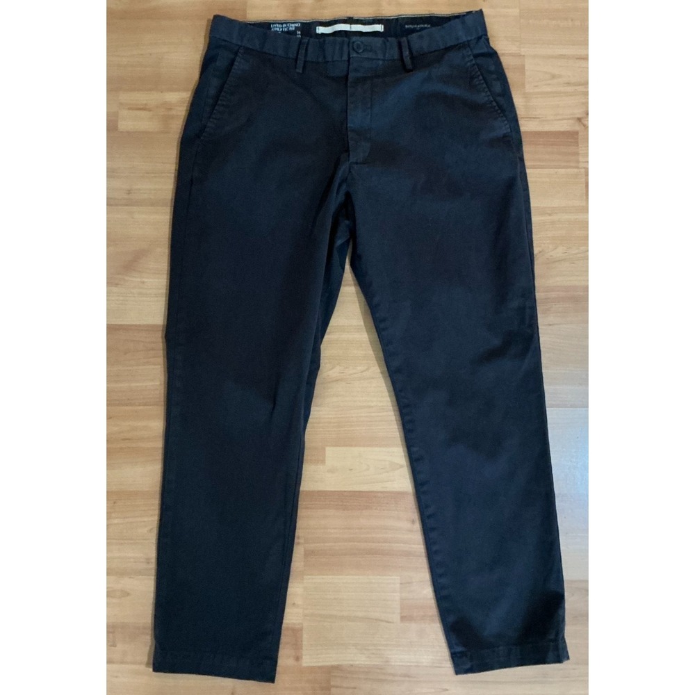 Banana Republic Lived-In Chino Athletic Fit 34 Brown Stretch Pants Mens